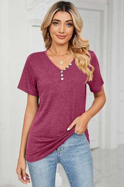 V-Neck Short Sleeve T-Shirt