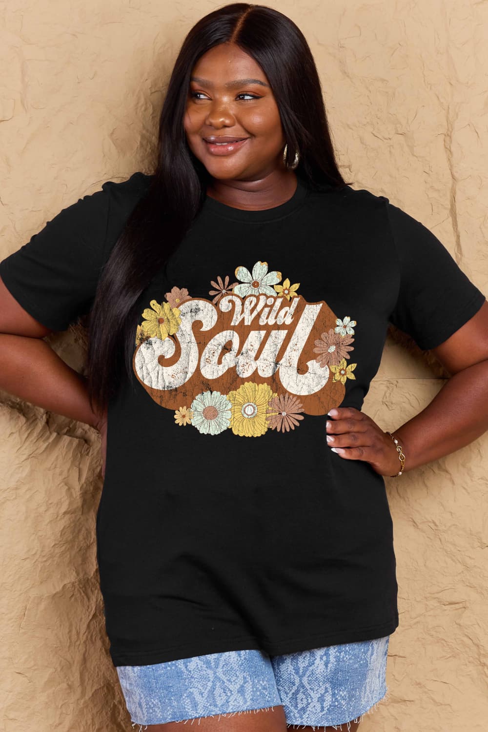 Malibu Dreams Simply Love Full Size WILD SOUL Graphic Cotton T-Shirt