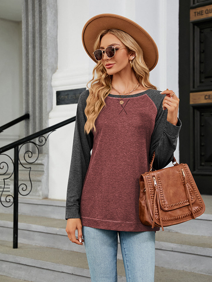 Full Size Round Neck Raglan Sleeve T-Shirt