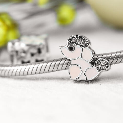 Poodle One Piece 925 Sterling Silver Bead Charm