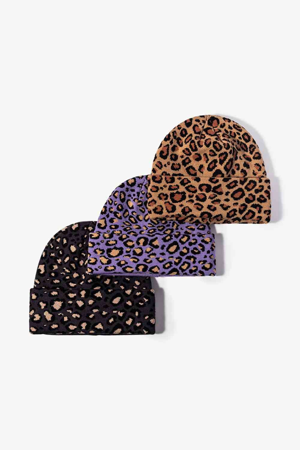 CHIC HATZ Leopard Pattern Hat Cuffed Beanie