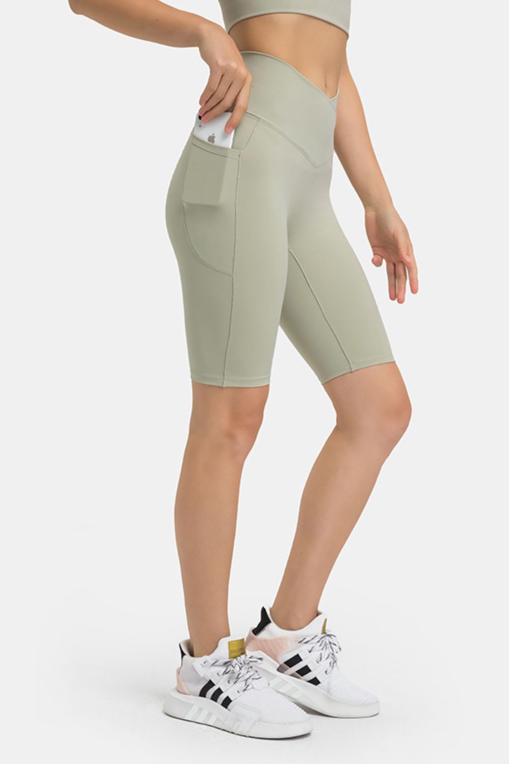 Women's Priscilla High Waist Biker Shorts with Pockets