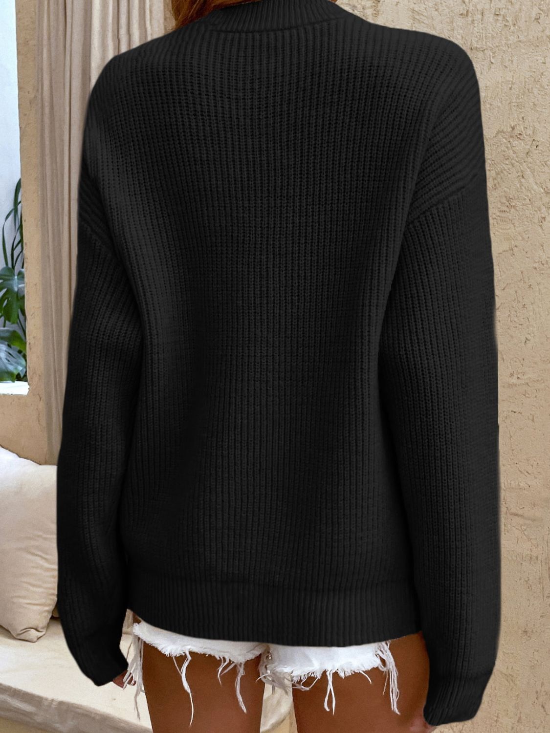 Beautiful You Round Neck Ribbed Button-Down Sweater 🦋