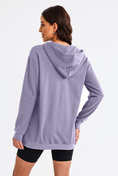 Women's Clarisia Drawstring Half Zip Hooded Dress