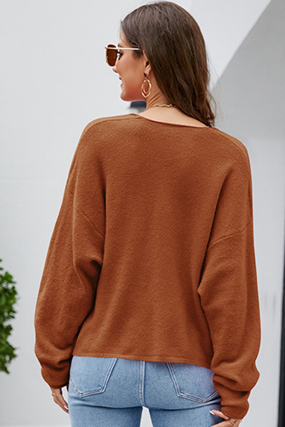 M&Matilda V-Neck Center Seam Sweater