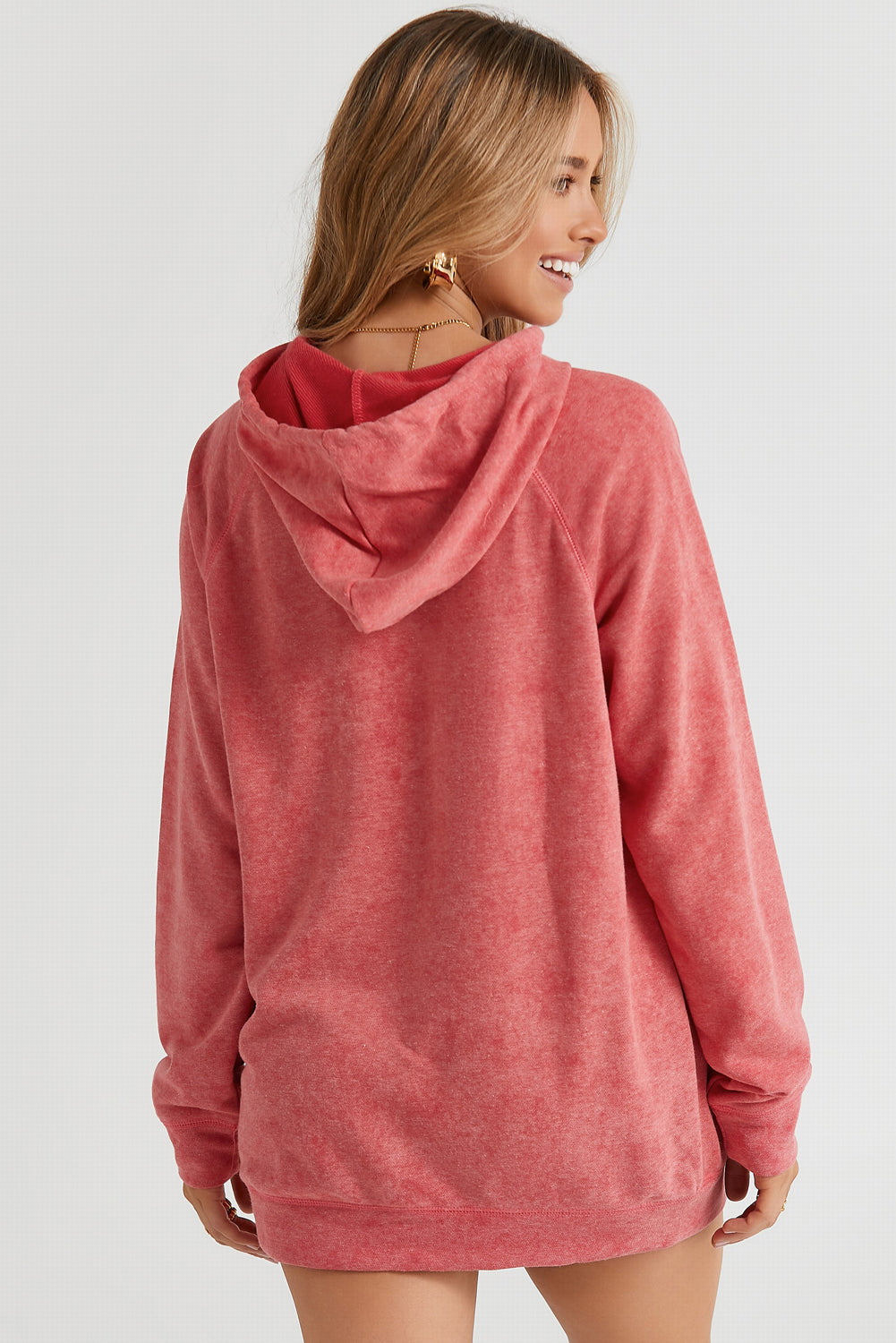 Full Size Long Sleeve Front Pocket Hoodie