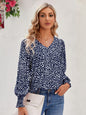 Women's BeautyEve Printed V-Neck Lantern Sleeve Blouse