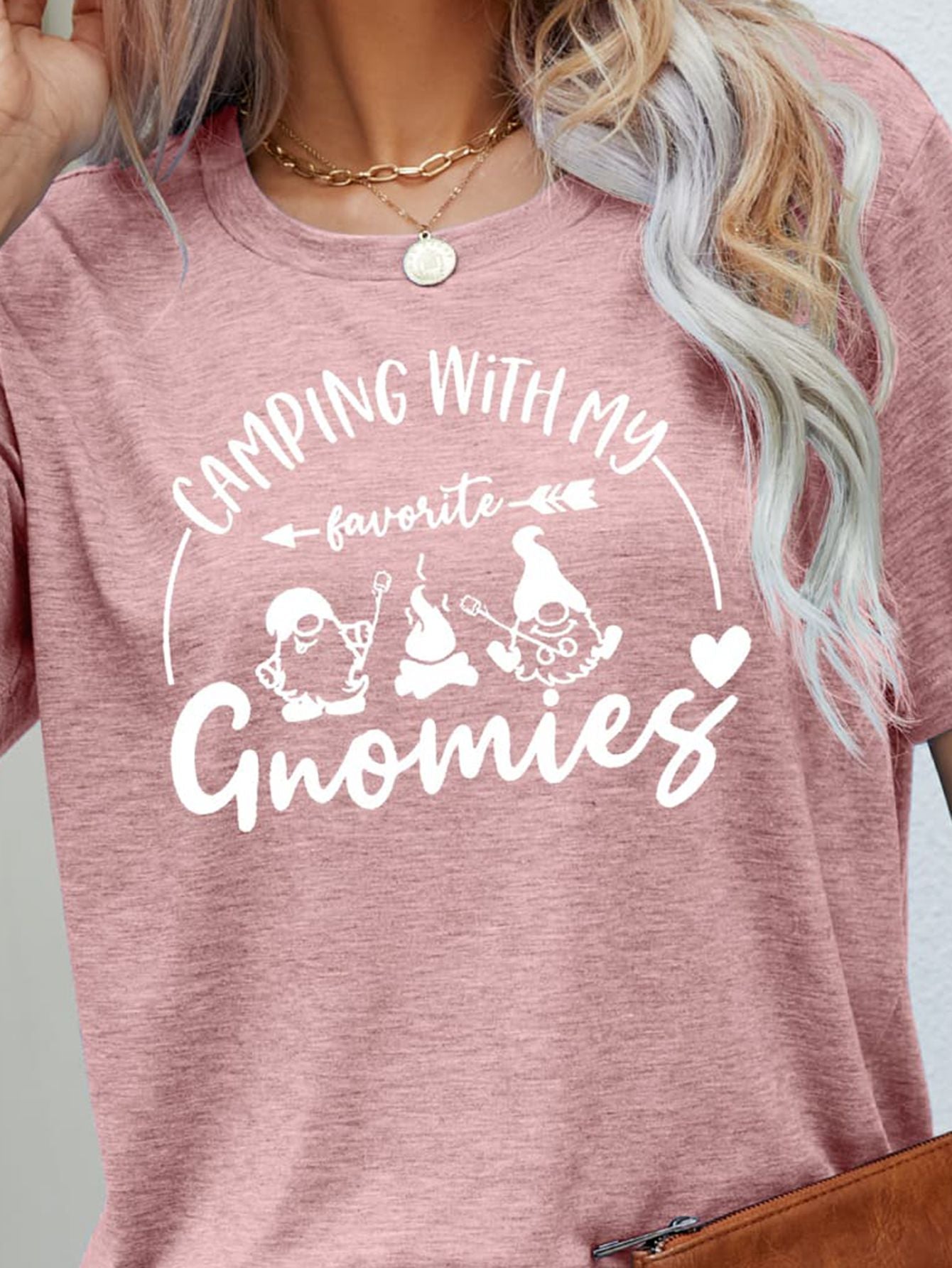 Malibu Dreams CAMPING WITH MY FAVORITE GNOMIES Graphic Tee