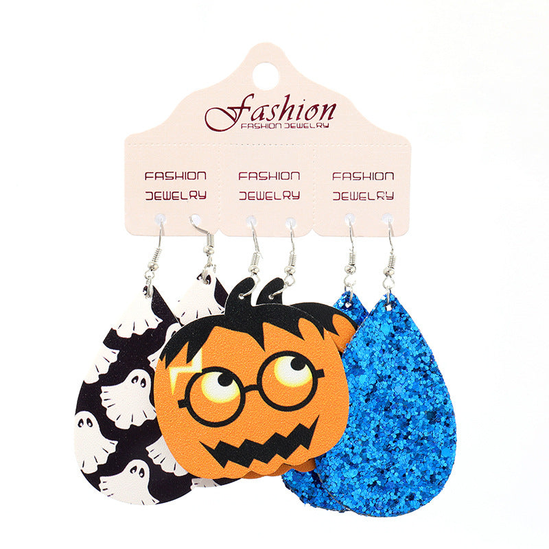 Halloween Teardrop Shape Halloween Theme Dangle Earrings