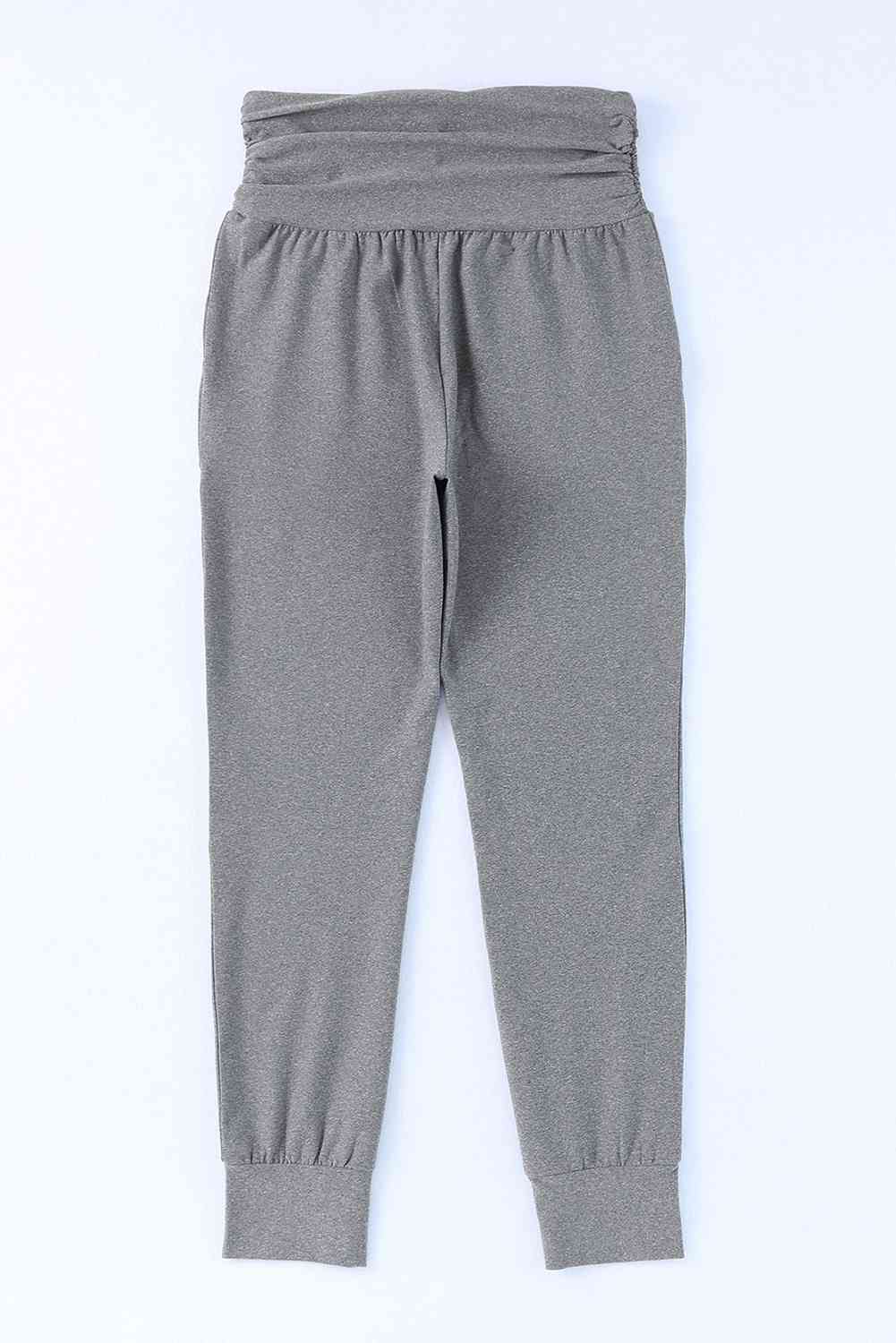 BasicBabe High-Rise Wide Waistband Joggers