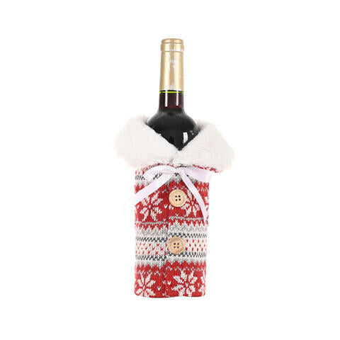Christmas Snowflake Wine Bottle Cover