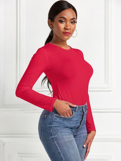 Women's CallistaAnn Round Neck Long Sleeve Bodysuit