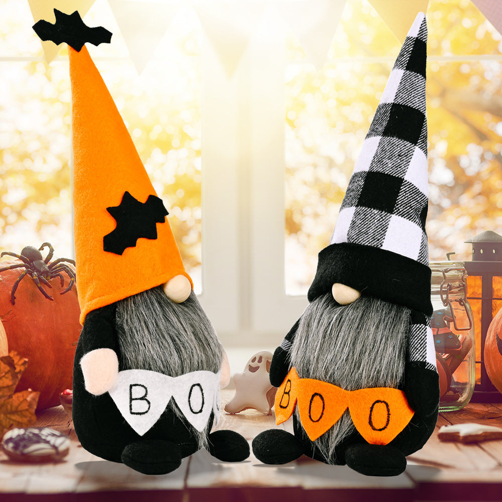 Halloween BOO Pointed Hat Faceless Gnome