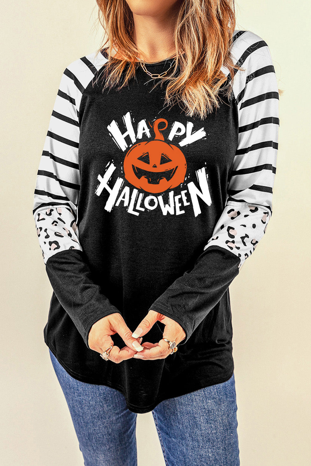 Full Size HAPPY HALLOWEEN Graphic Long Sleeve T-Shirt