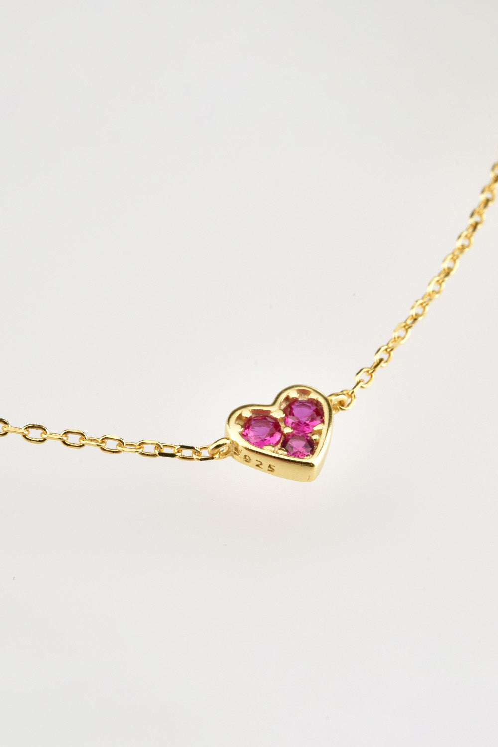 AnastaciaRae Inlaid Zircon Heart Necklace