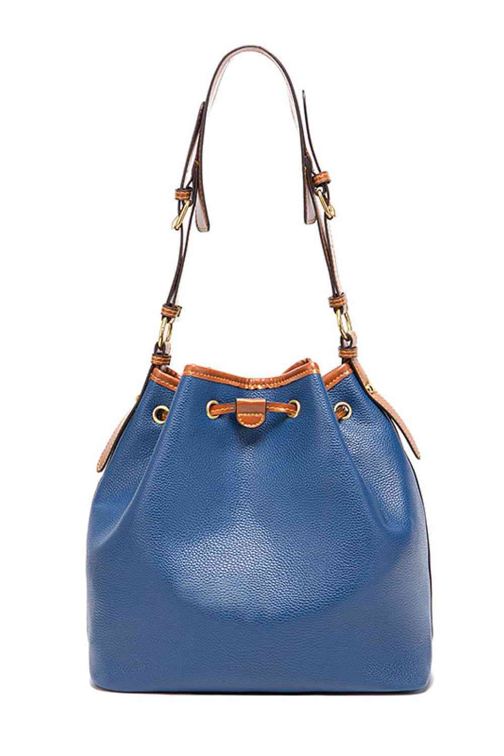 Hannah PU Drawstring Medium Bucket Bag