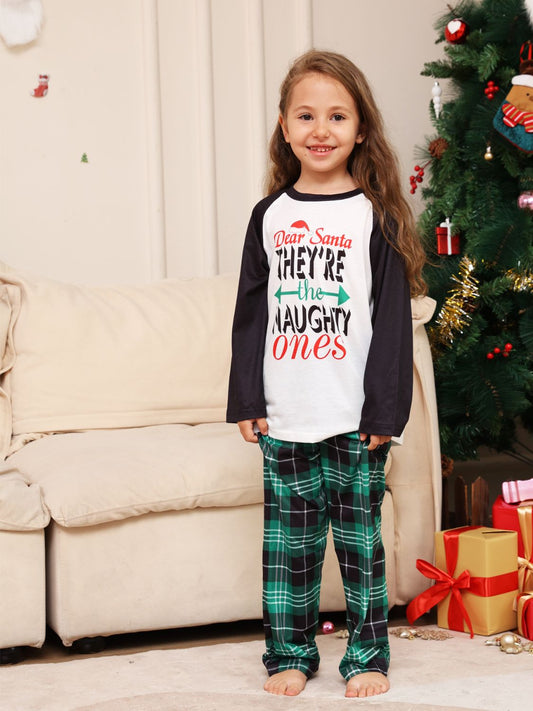 LITTLE KIDS UNISEX Christmas Graphic Top and Plaid Pants Set SZ 3M-18M