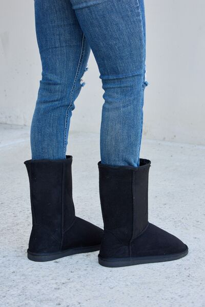 Forever Link Black Thermal Lined Flat Boots