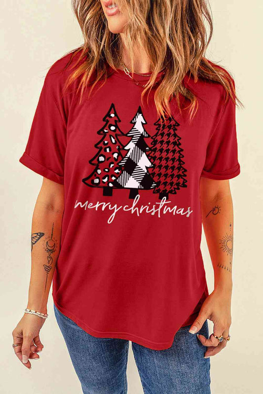 Full Size MERRY CHRISTMAS Graphic T-Shirt