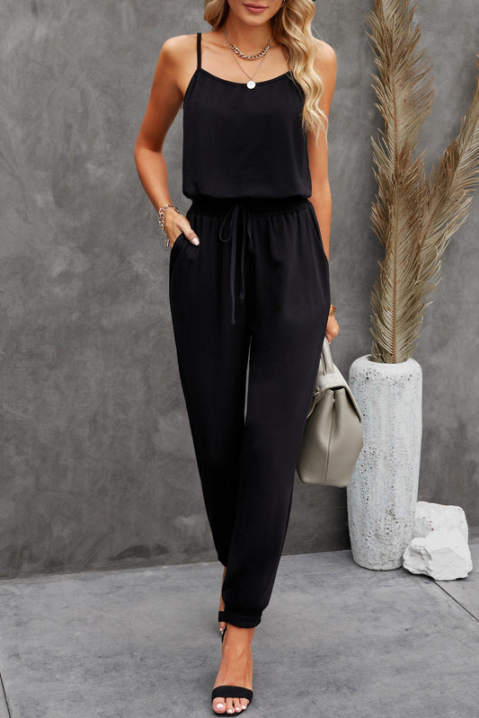 Women's ELLA Spaghetti Strap Jumpsuit with Pockets