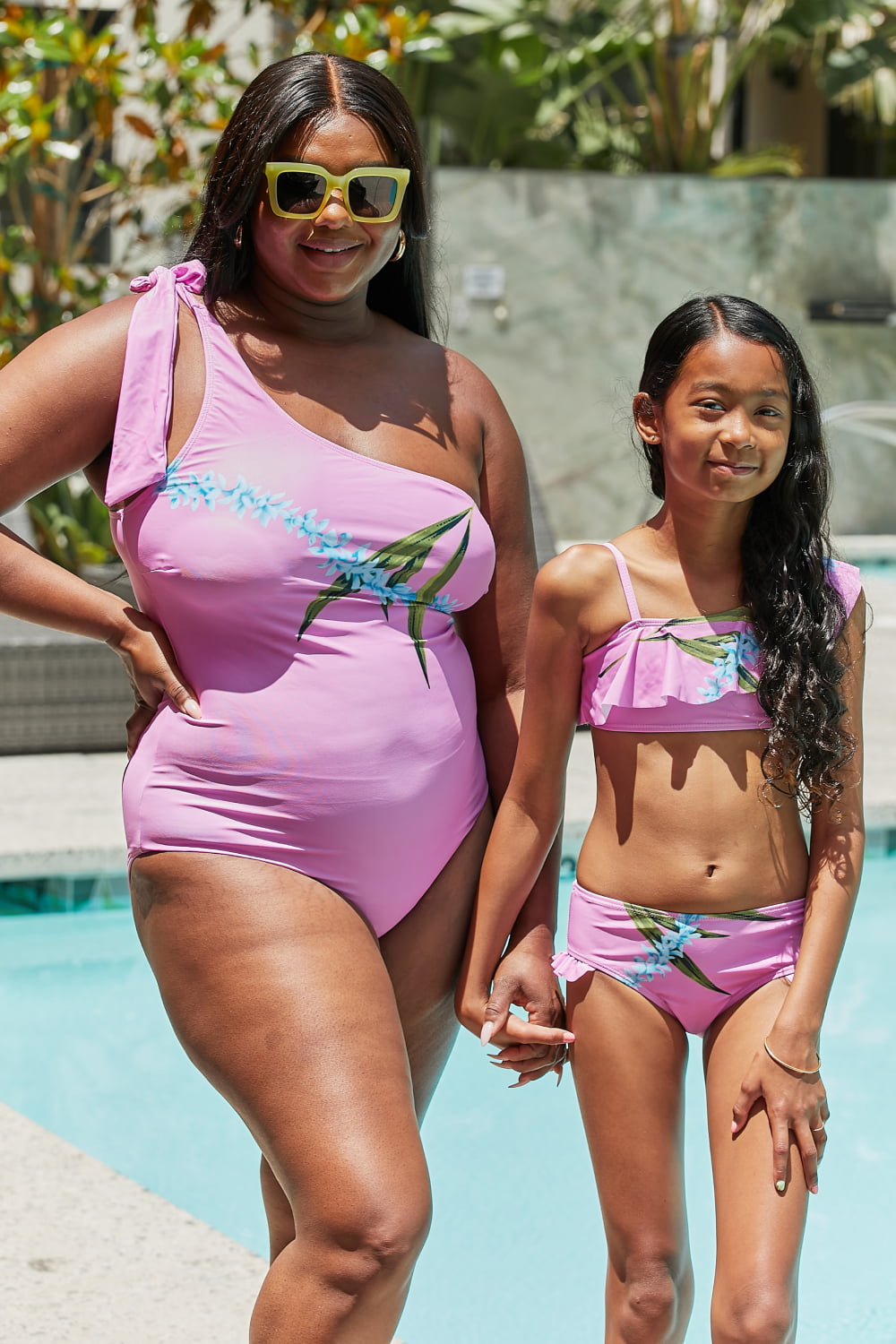 Marina West Swim YOUTH GIRLS Vacay Mode Two-Piece Swim Set in Carnation Pink SZ 18M-11Y 🐶🧸