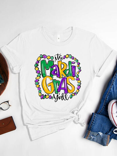 IT'S MARDI GRAS Y'ALL Round Neck T-Shirt