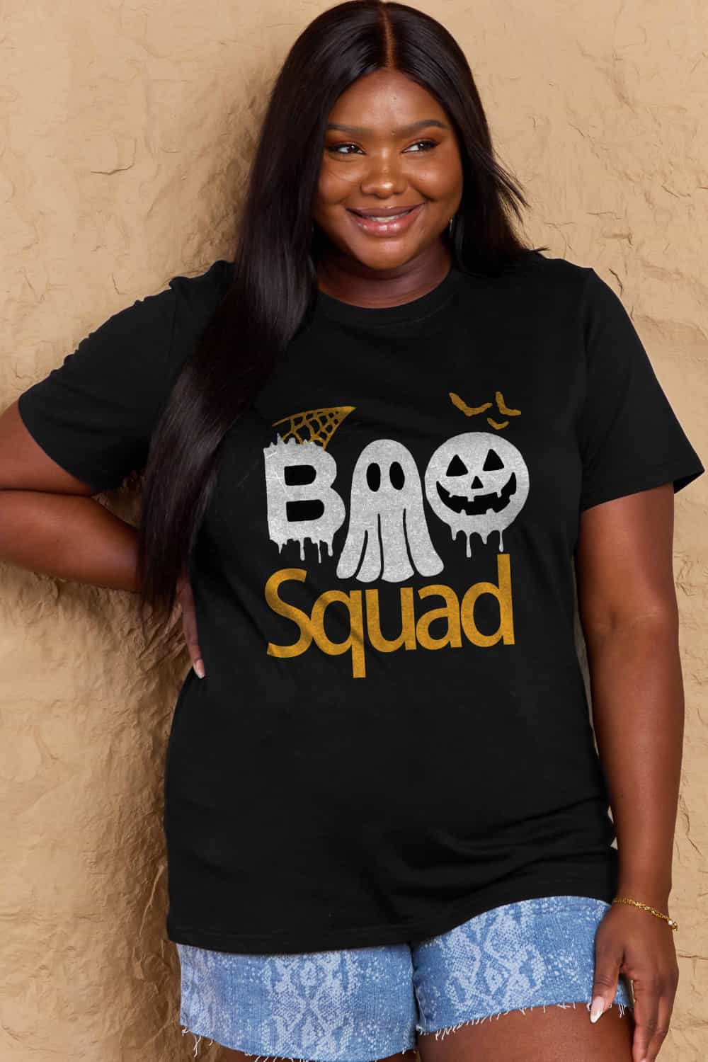 Simply Love Halloween Full Size BOO SQUAD Graphic Cotton T-Shirt