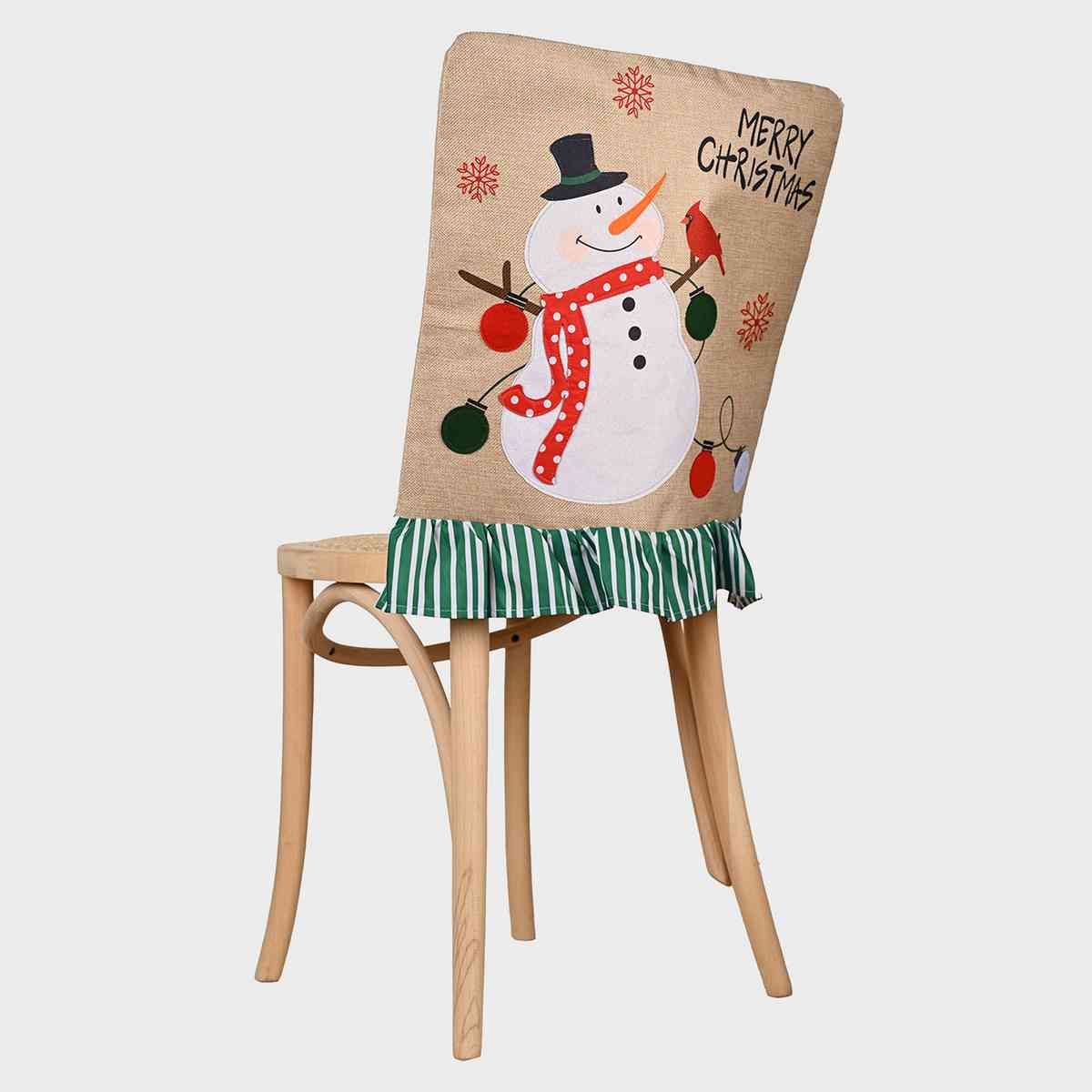 MERRY CHRISTMAS Santa or Snowman Chair Cover