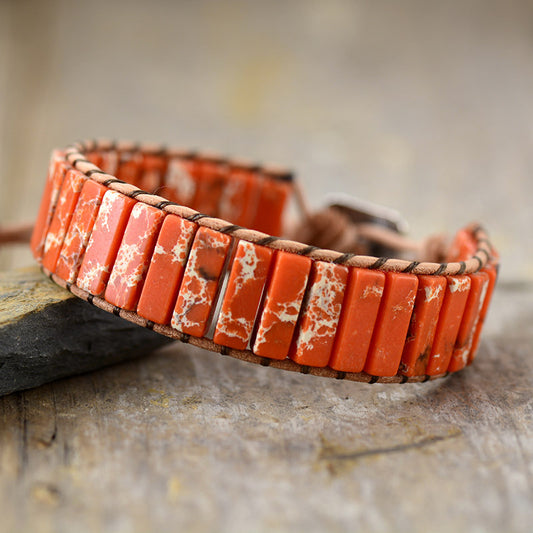 Orange Natural Stone Bracelet