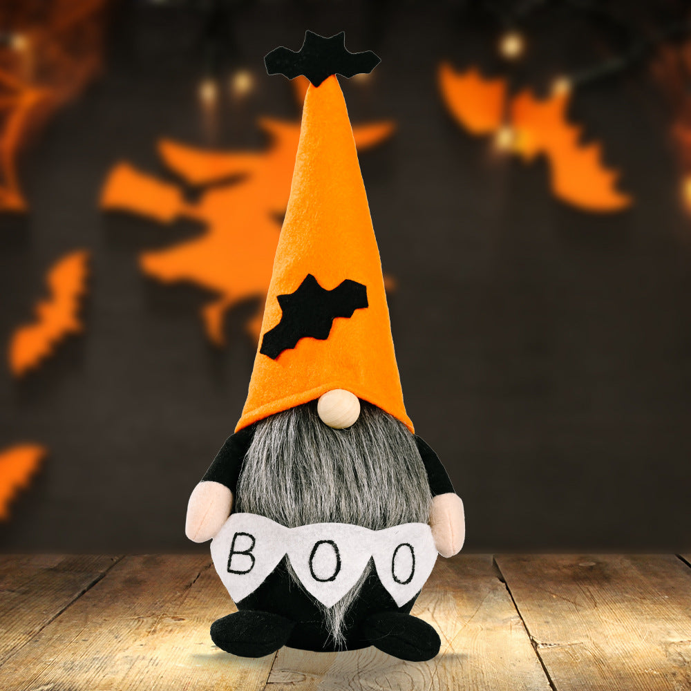 Halloween BOO Pointed Hat Faceless Gnome