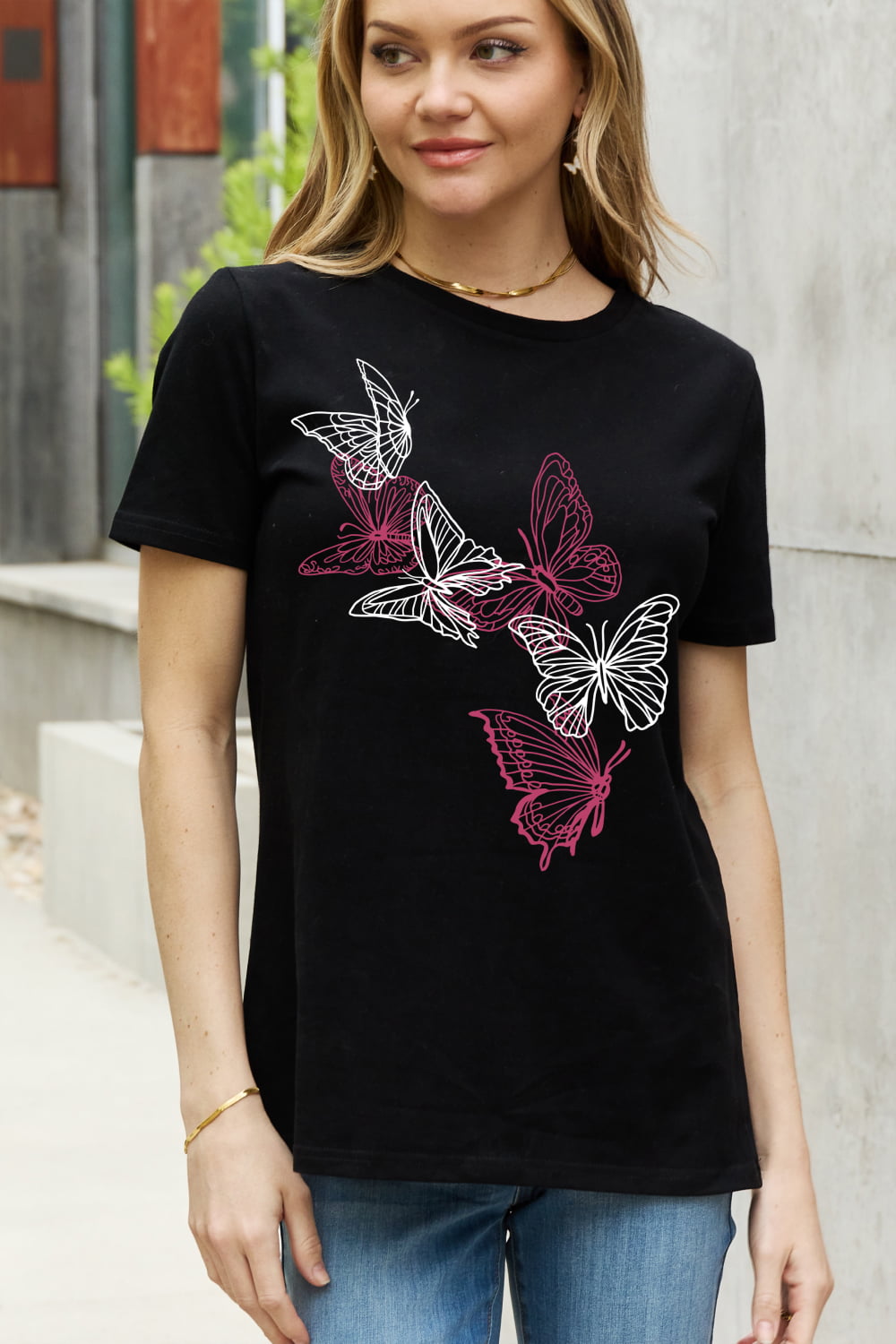 Simply Love Full Size Butterfly Graphic Cotton Tee