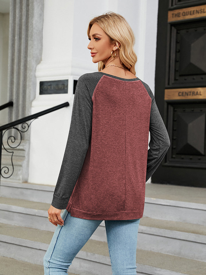 Full Size Round Neck Raglan Sleeve T-Shirt