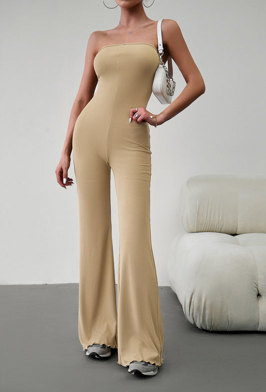 Dominica Trae Strapless Lace-Up Jumpsuit