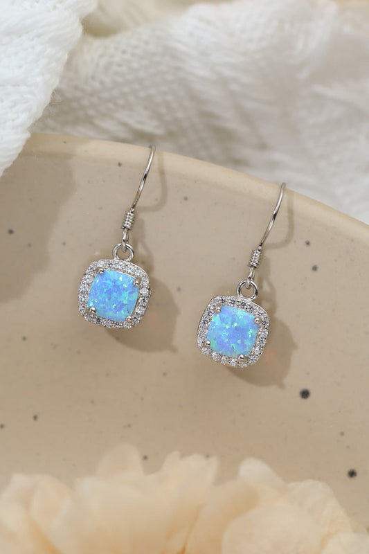Ariel&Emaline Opal Square Drop Earrings