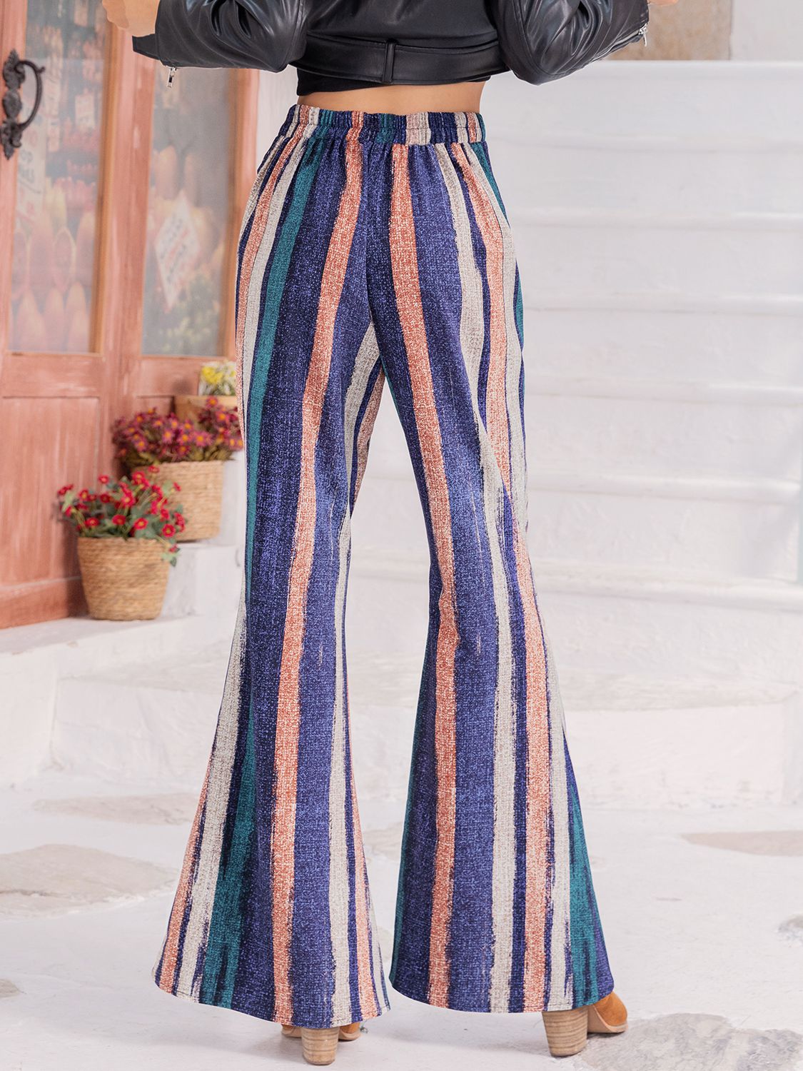 SoCool Striped Flare Leg Pants