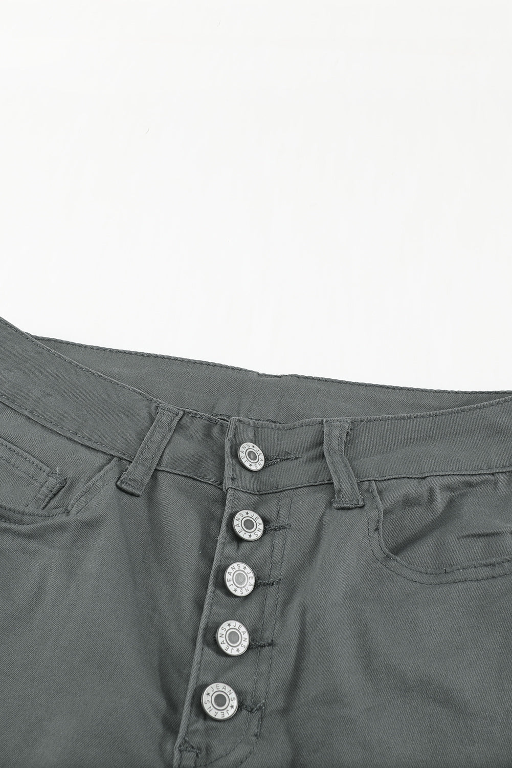 Women's Button Fly Hem Detail Skinny Jeans