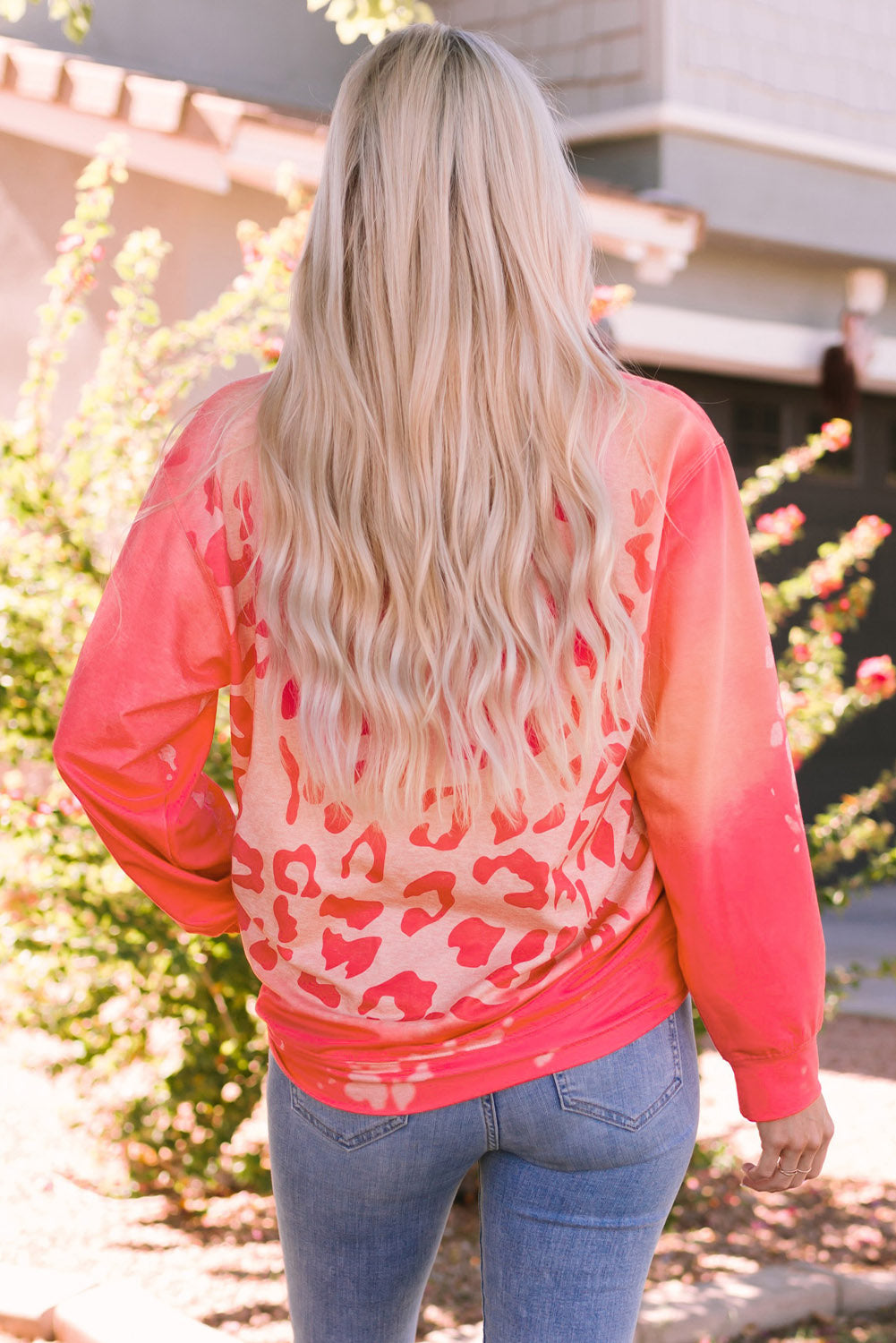 Malibu Dreams Printed Round Neck Dropped Shoulder Sweatshirt