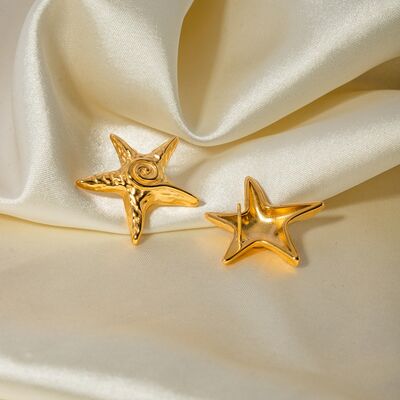 Stainless Steel Star Shape Earrings