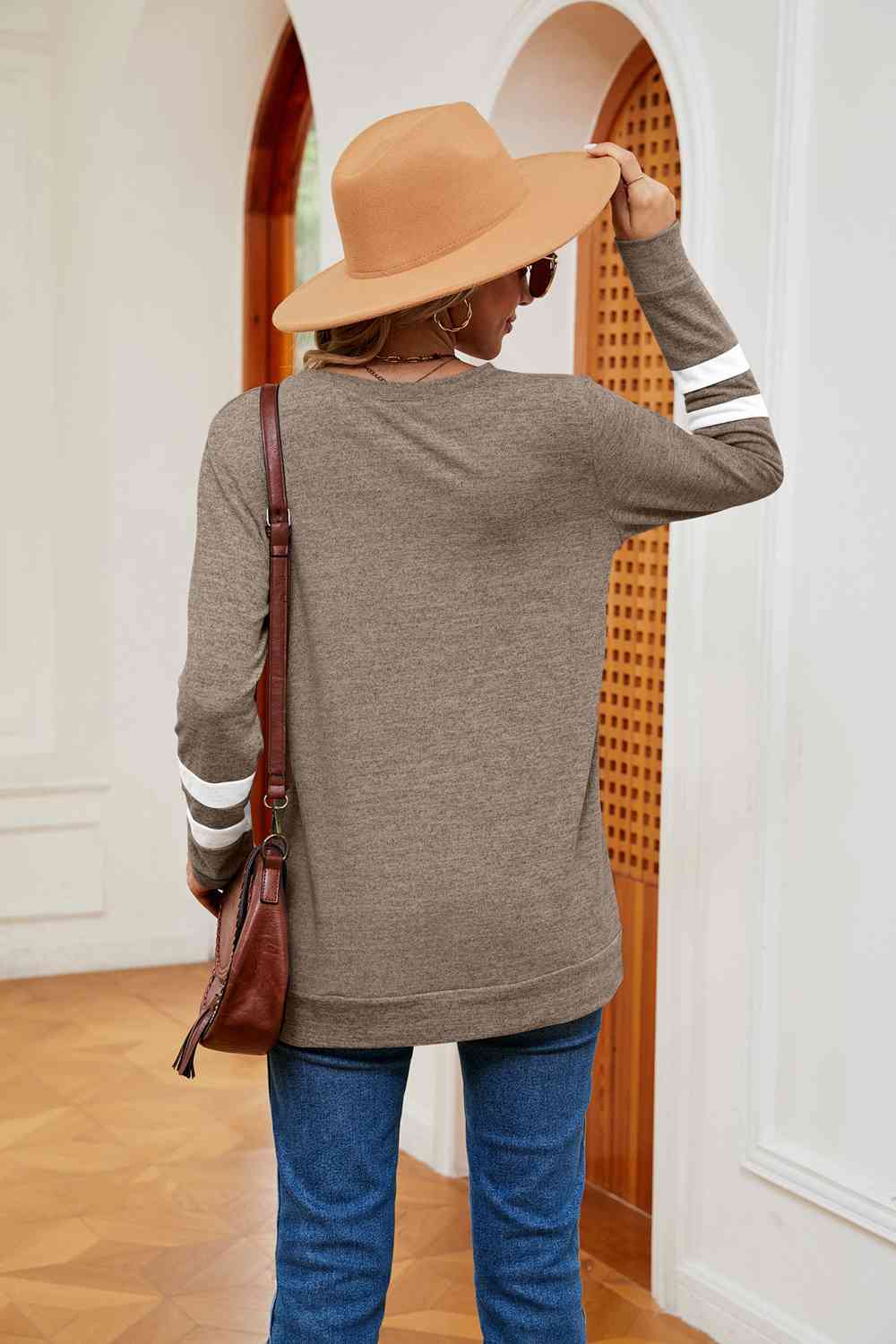 Full Size V-Neck Long Sleeve T-Shirt