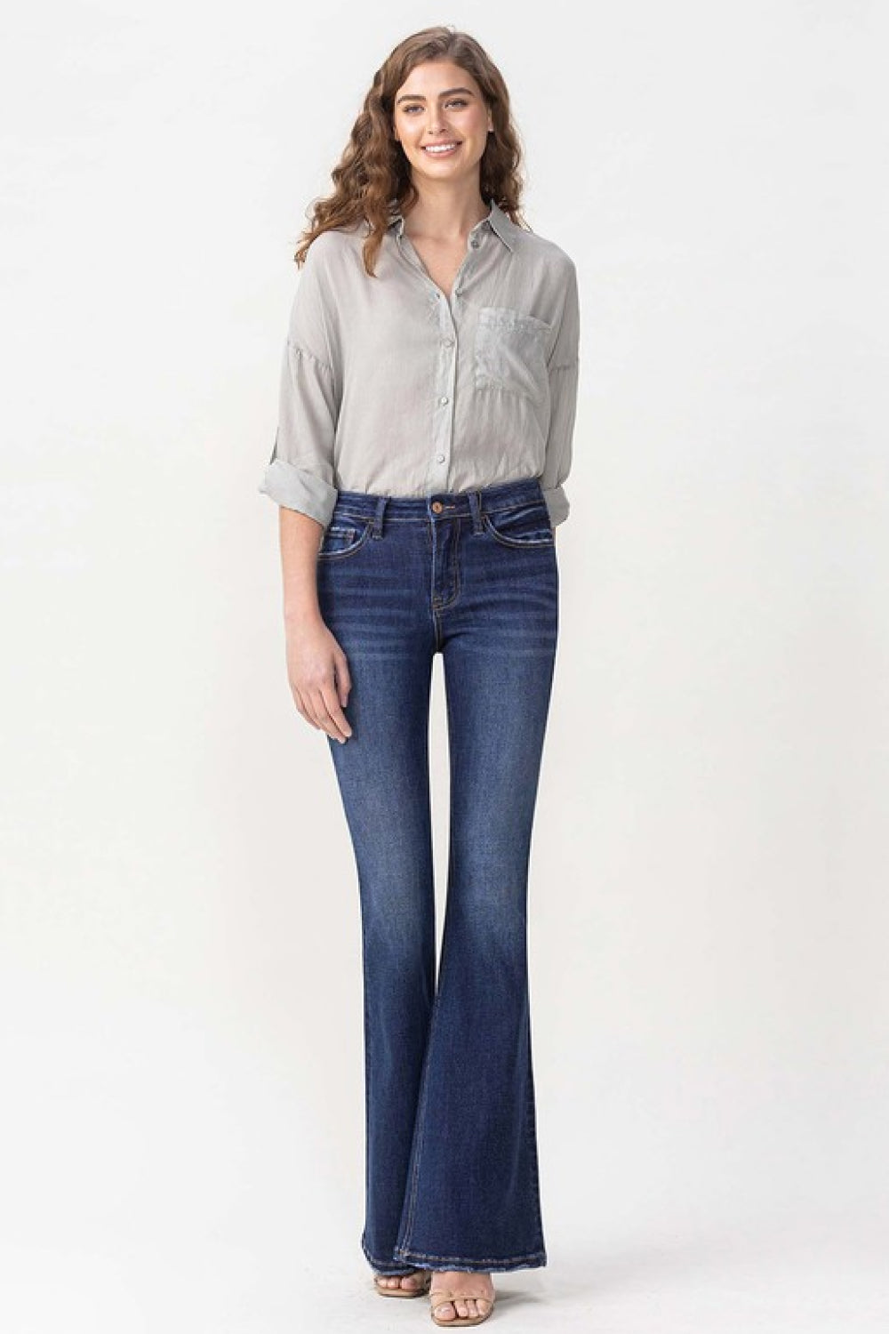 Women's Lovervet Full Size Joanna Midrise Flare Jeans