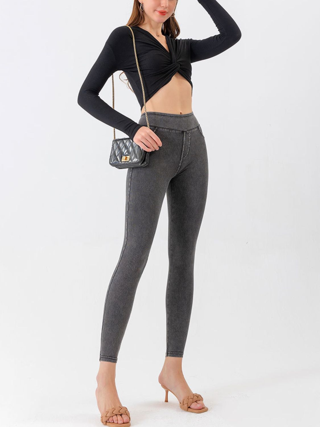 EMMA & ELLA High Waist Cropped Active Leggings