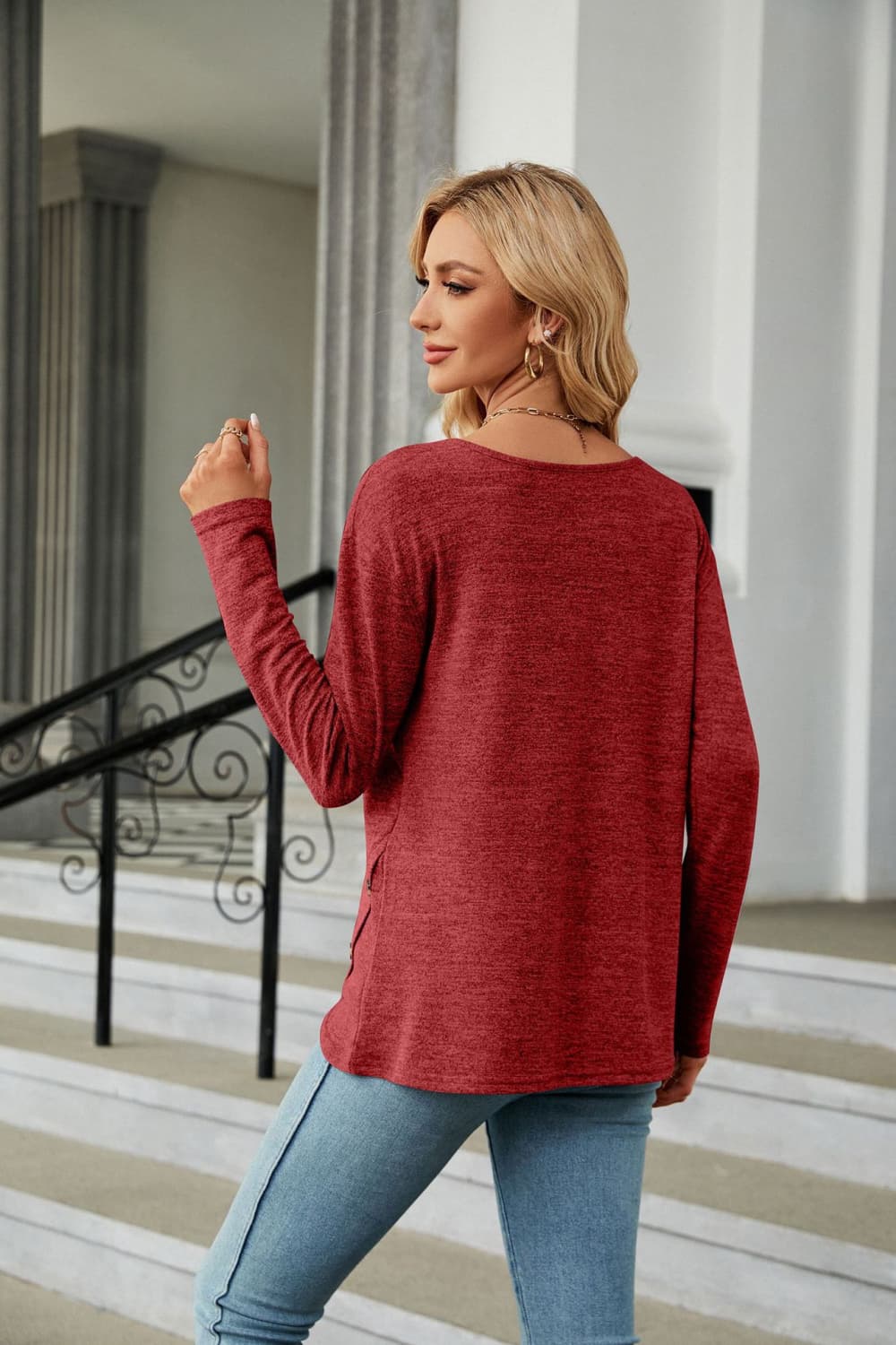 Full Size Round Neck Long Sleeve T-Shirt