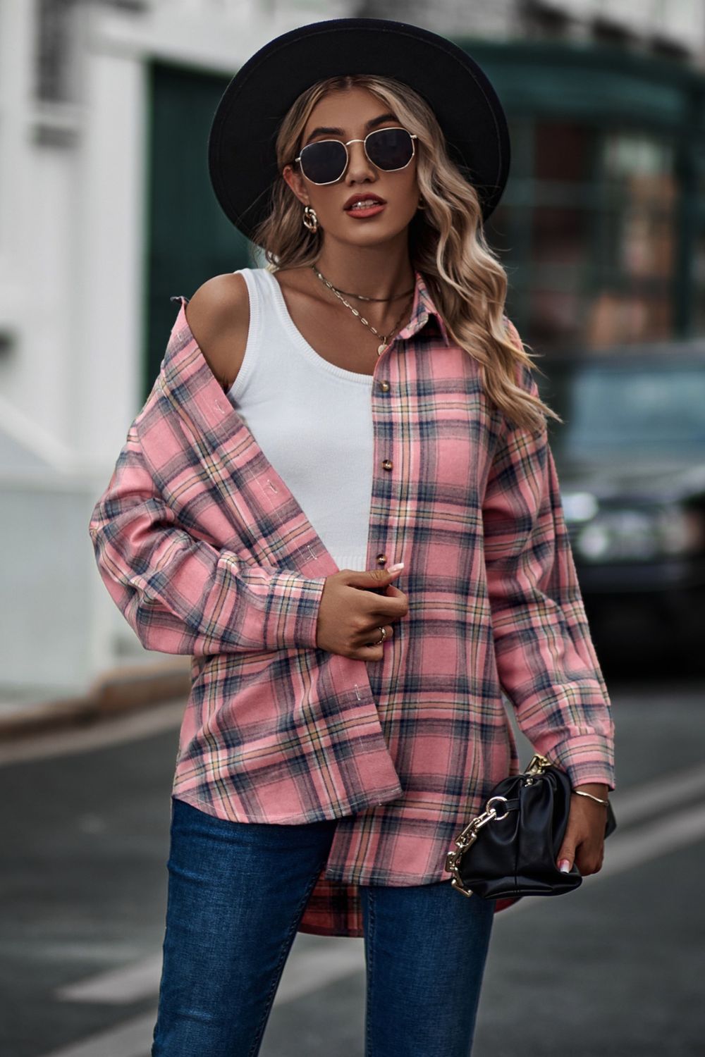 Full Size Plaid Long Sleeve Shirt