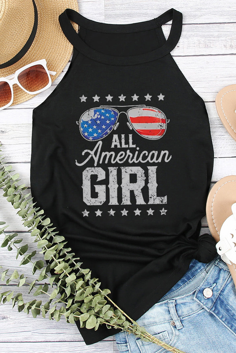 Full Size ALL AMERICAN GIRL Graphic Tank
