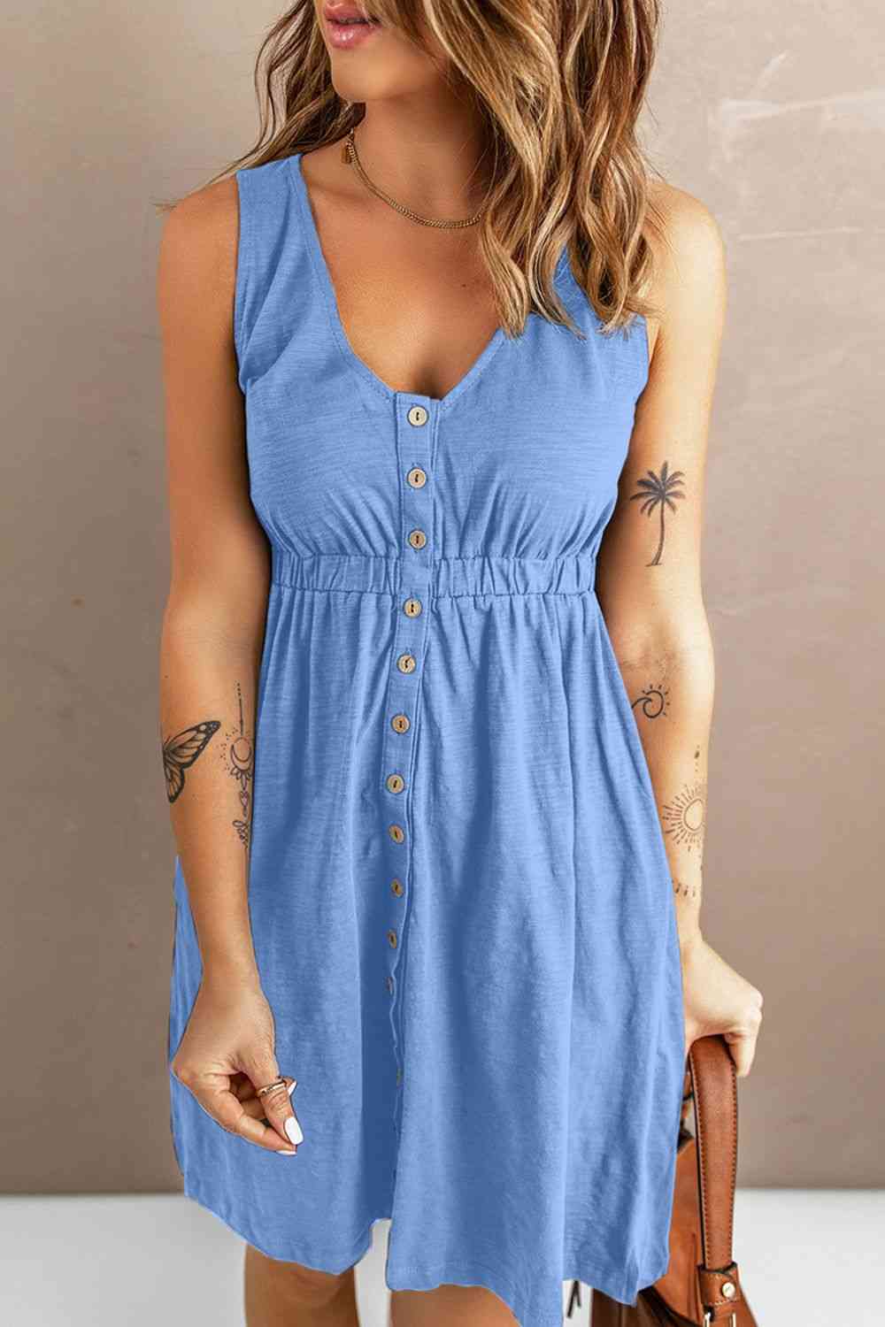 Women's Dana Sleeveless Button Down Mini Magic Dress