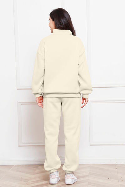 Comfy n' Cozy Half Zip Long Sleeve Sweatshirt and Pants Set