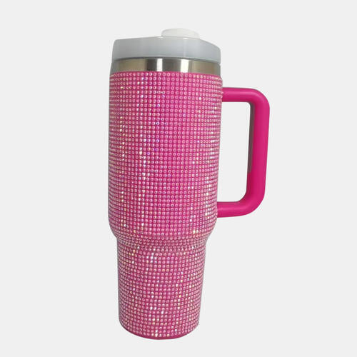 Rhinestone 40 oz. Stainless Steel Tumbler with Straw in Assorted Colors