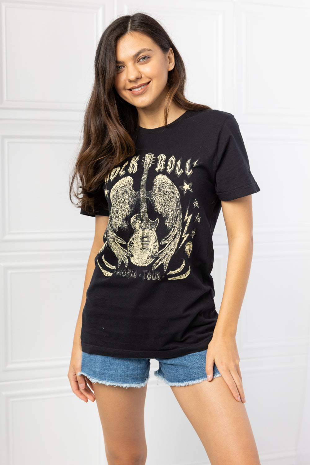 Women's mineB Full Size Rock & Roll Graphic Tee