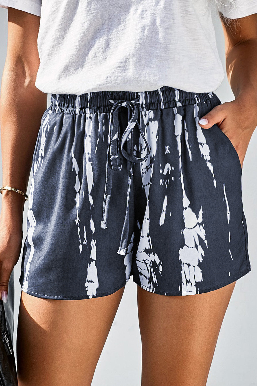 Women's Lorelei Tie-Dye Drawstring Waist Shorts with Pockets