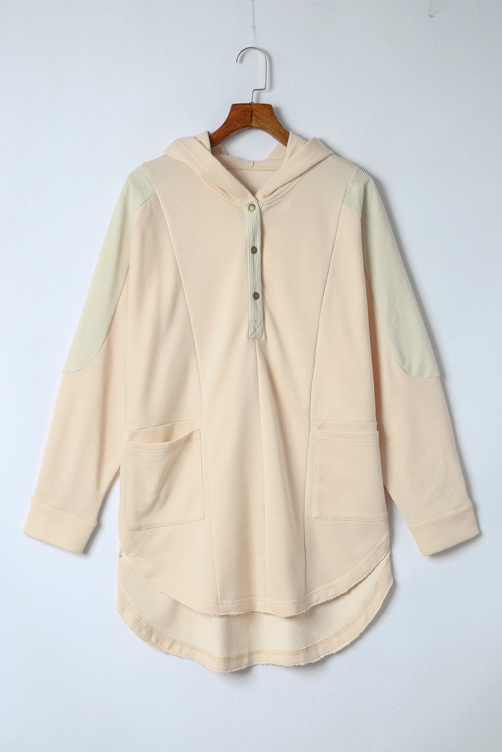 Full Size Long Sleeve Buttoned Hoodie with Pockets